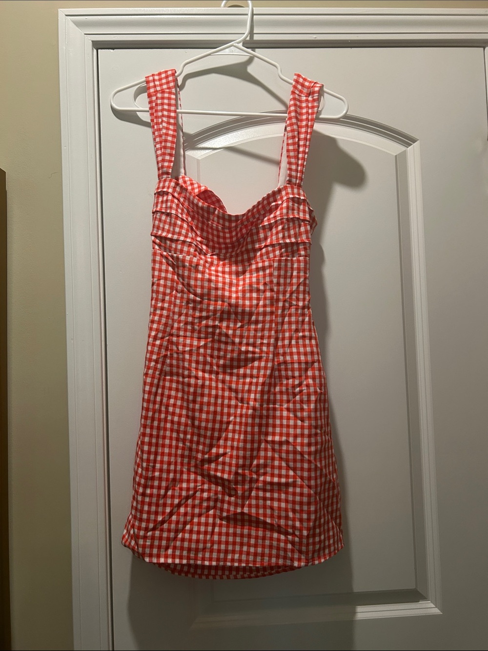 Beginning Boutique Red Gingham Mini Dress
